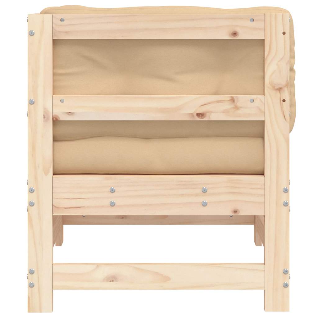 Corner Sofa with Cushions Solid Wood Pine